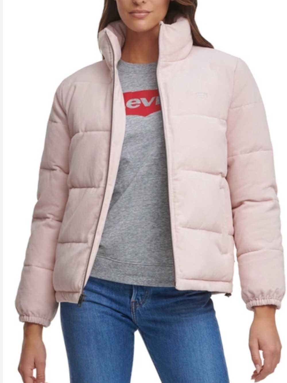 Levi’s  light Pink Puffer corduroy Jacket